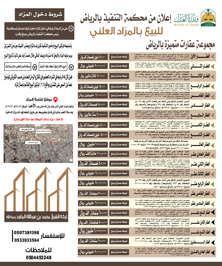 مزاد عقاري - بيع فلل