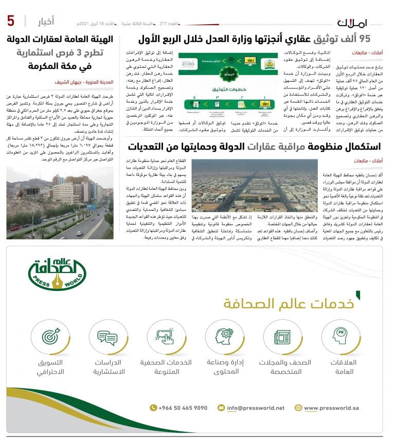 عالم الصحافة عقارات