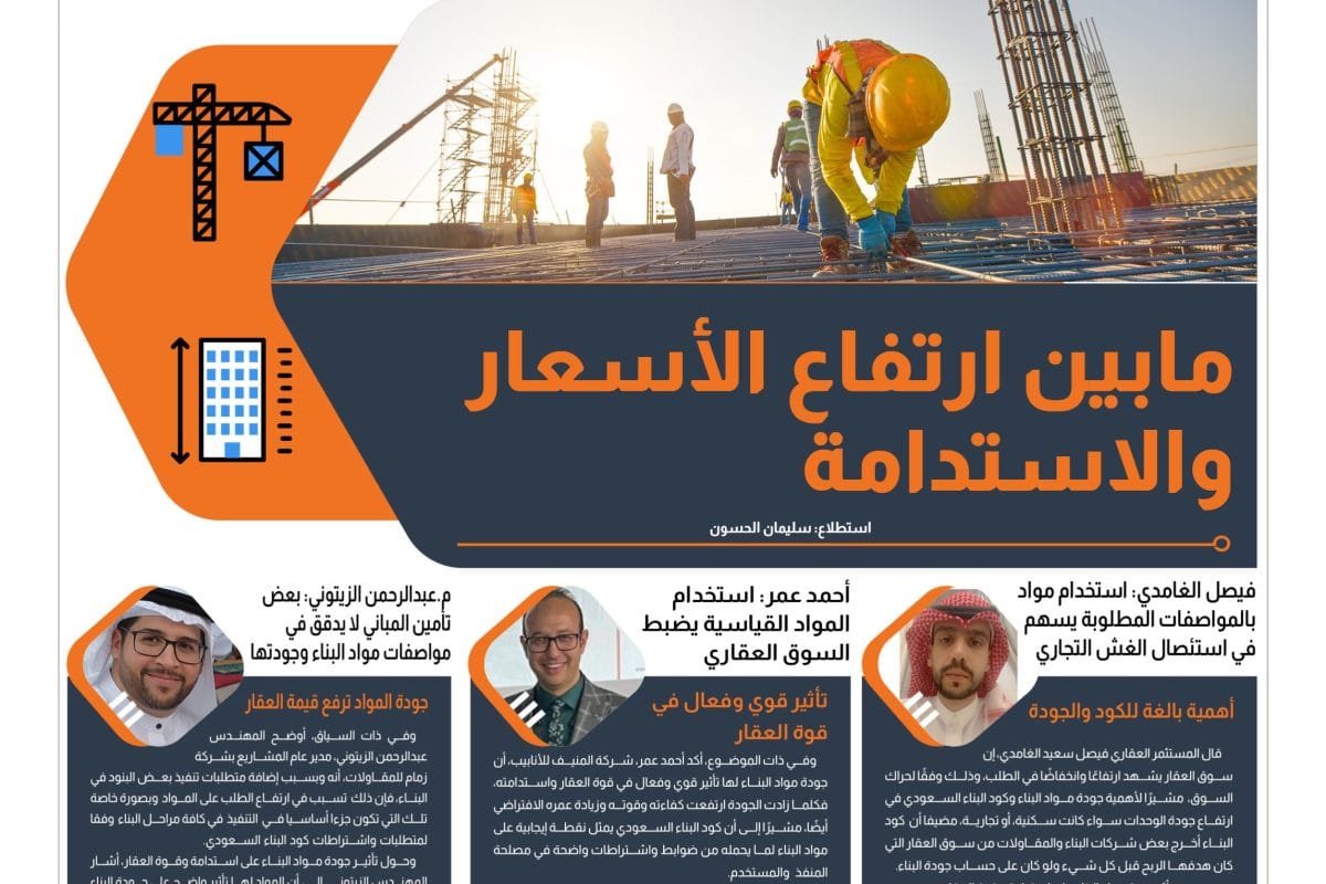 استطلاع جود مواد البناء