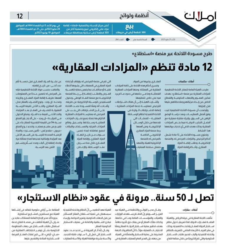 لائحة المزادات العقارية التنظيمية