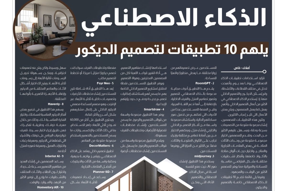 الذكاء الاصطناعي.. تصميم وديكور