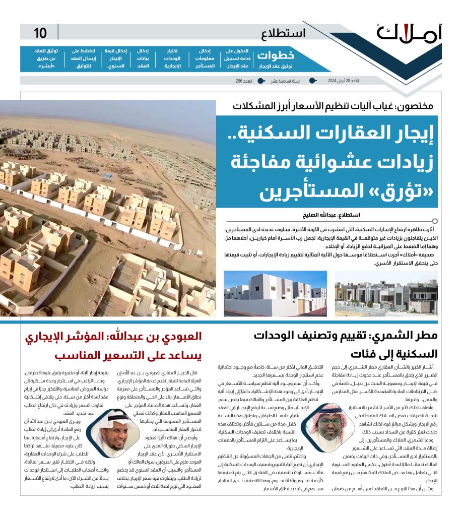 زيادة أسعار إيجار العقارات السكنية - استطلاع