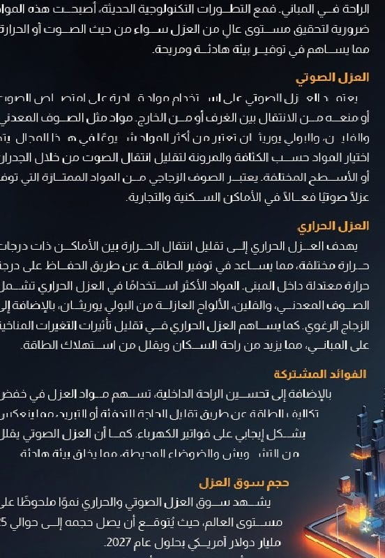 العزل الحراري والصوتي