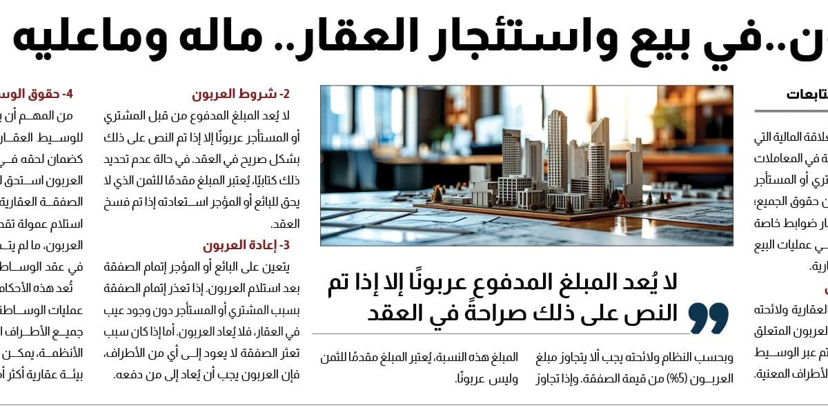 قصاصة العربون