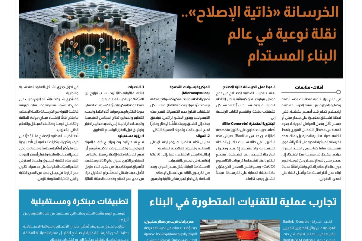 Amlak 311 self-healing concrete