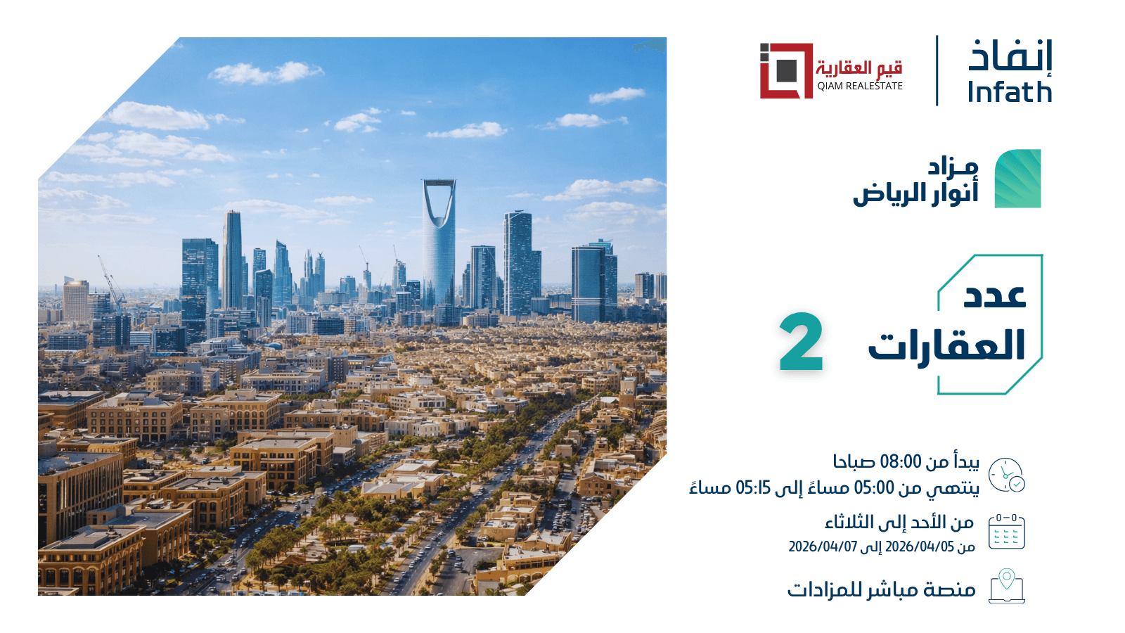 باكورة مزاد قيم العقارية